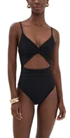 Beach Riot Annalisa One Piece Black In Black