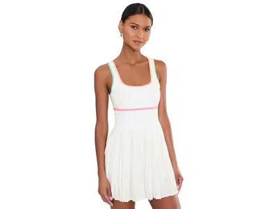 Beach Riot Antonia Pleated Minidress In White