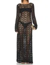 Beach Riot Ariana Crochet Maxi Dress In Black In Black