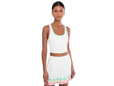Beach Riot Ash Top Women's Workout Hibiscus Cove White: Xs In Multi