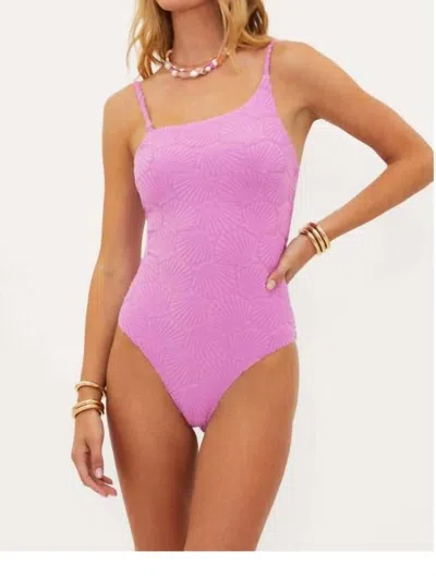 Beach Riot Athena One-shoulder One-piece Swimsuit In Shell Pink