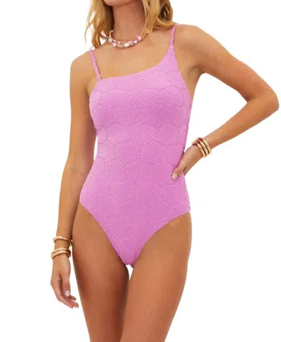 Beach Riot Athena One-shoulder One-piece Swimsuit In Shell Pink