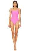 Beach Riot Athena One-shoulder One-piece Swimsuit In Shell Pink