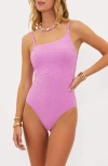 Beach Riot Athena One-shoulder One-piece Swimsuit In Shell Pink