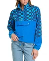Beach Riot Atticus Moisture Wicking Pullover Jacket In Blue