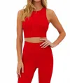 Beach Riot Piper High Waist Leggings In Merry Red In Red