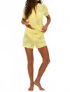 Beach Riot Lilliana Short Sleeve Top In Butter Blossom In Yellow