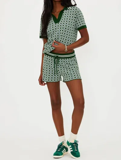 Beach Riot Balboa Racquet Club Shorts In Racquet Court Green In Multi