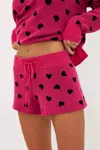 Beach Riot Balboa Shorts Candy Hearts In Pink In Pink