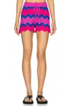 Beach Riot Balboa Striped Short In Orchid Wave In Pink