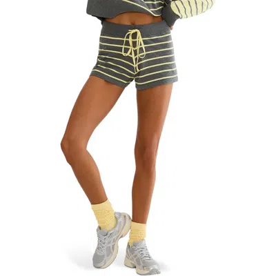 Beach Riot Balboa Striped Shorts In Gray