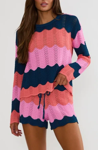 Beach Riot Beach Cover-up Sweater In Multi