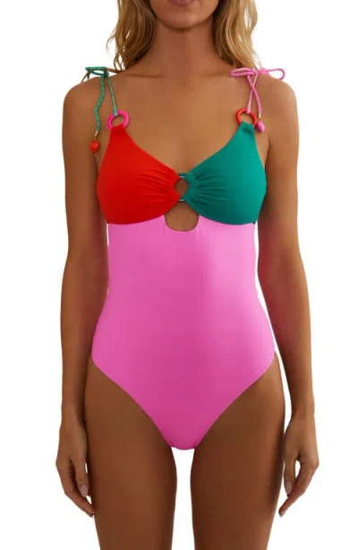 Beach Riot Belen Colorblock One Piece Swimsuit In Multi