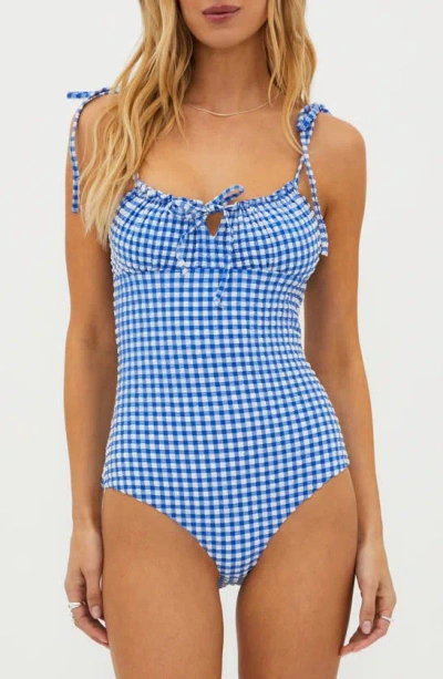 Beach Riot Betsy One-piece Swimsuit In Seaside Gingham