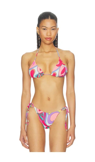 Beach Riot Bijou Bikini Top In Multi