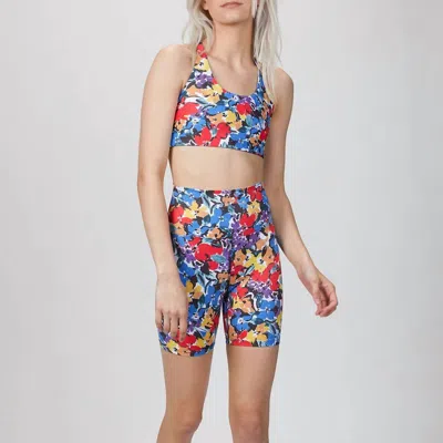 Beach Riot Bike Short In Buttercup Floral In Blue