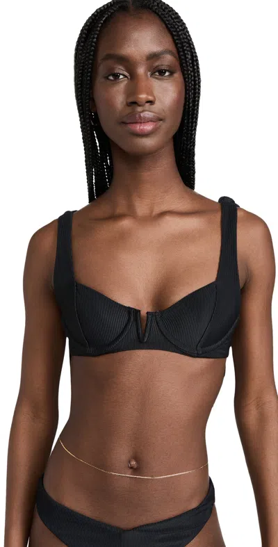 Beach Riot Blair Bikini Top Black