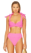 Beach Riot Blair Bikini Top In Strawberry Moon