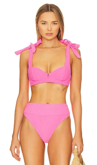 Beach Riot Blair Bikini Top In Strawberry Moon