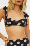 Beach Riot Blair Polka Dot Underwire Bikini Top In Multi