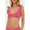 Beach Riot Blair Stripe Underwire Terry Bikini Top In Candy Cane Stripe