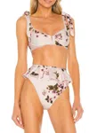 Beach Riot Blair Top In Pink Floral In Pink