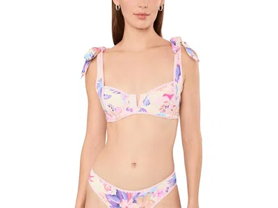 Beach Riot Blair Top Women's Swimwear Hibiscus Garden: Lg In Multi