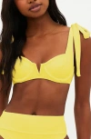 Beach Riot Blair Underwire Bikini Top In Lemon Yellow