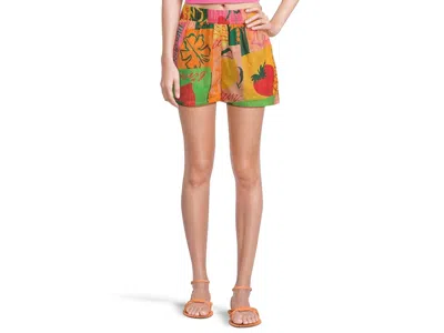 Beach Riot Br50266s5 Women's Shorts Fruit Market: Md, Polyester/rayon In Multi