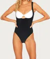 Beach Riot Brea One Piece In Black/white In Black
