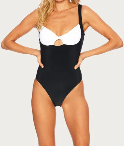 Beach Riot Brea One Piece In Black/white