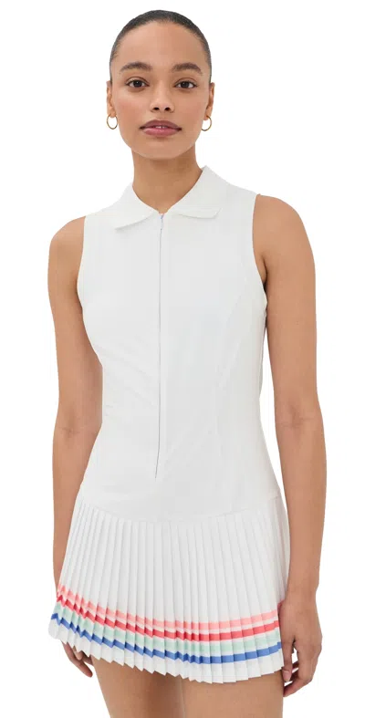 Beach Riot Bria Dress Bright White Horizon In Multi