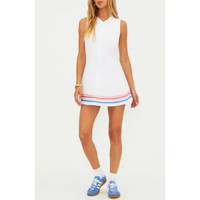 Beach Riot Bria Pleated Minidress In White