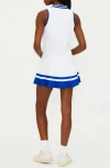 Beach Riot Bria Pleated Zip Front Minidress In Riviera Azure White