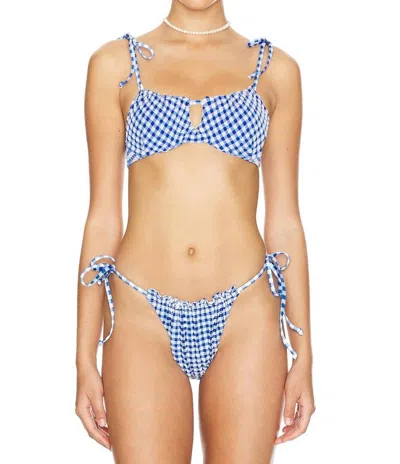 Beach Riot Caitlin And Cara Bikini Set In Seaside Gingham