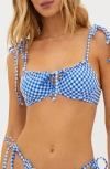 Beach Riot Pamela Bikini Top In Seaside Gingham