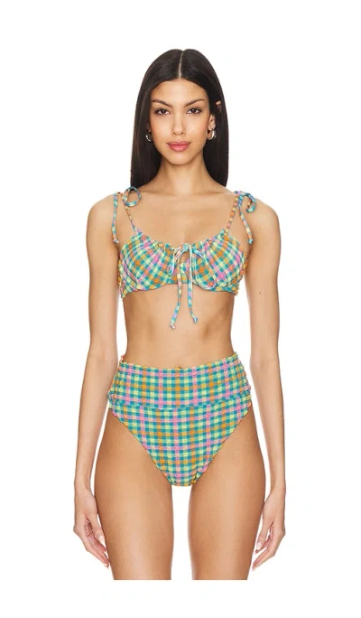 Beach Riot Caitlin Bikini Top In Multicolor