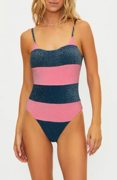 Beach Riot Calista Metallic One-piece Swimsuit In Multi