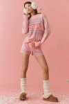Beach Riot Callie Champagne Crewneck Sweater In Pink