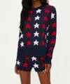 Beach Riot Callie Printed Sweater In Americana Stars In Multi