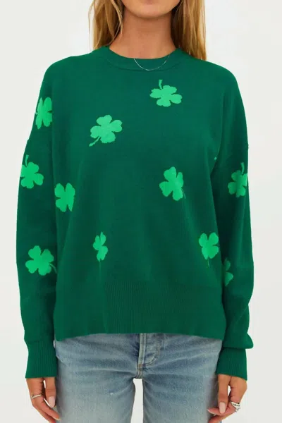 Beach Riot Callie Crewneck Sweater In Clover Green