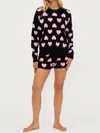 Beach Riot Callie Vday Sweater In Black Pink In Multi