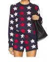 Beach Riot Callie Long Sleeve Sweater In Americana Stars In Blue