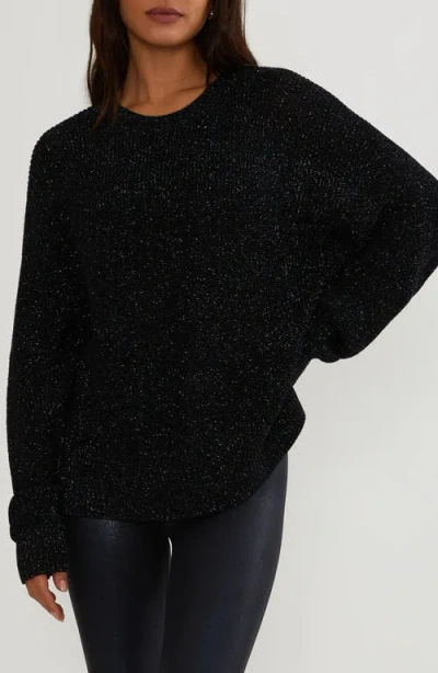 Beach Riot Callie Sparkle Sweater In Black