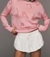 Beach Riot Callie Sweater In Candy Cane