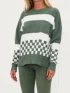 Beach Riot Callie Sweater In Olive Check In Multi