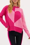 Beach Riot Callie Sweater In Pink/sugar Heart