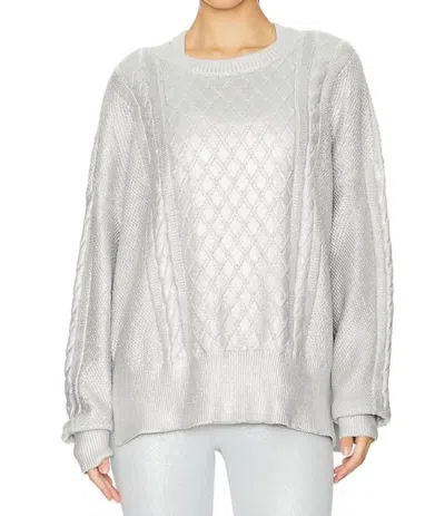 Beach Riot Callie Sweater In Silver