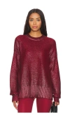 Beach Riot Callie Oversize Sweater In Merlot Shine