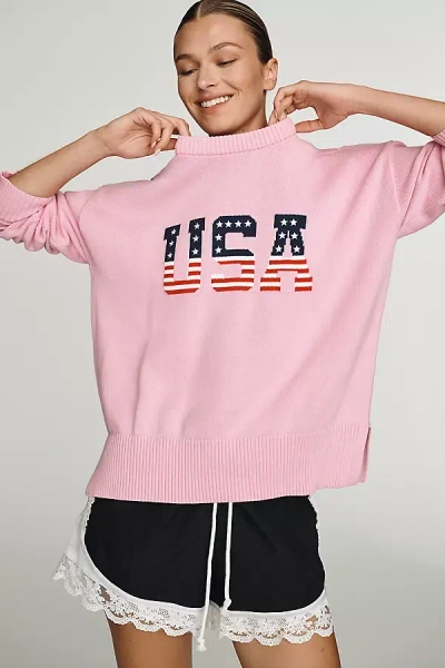 Beach Riot Callie Sweater In Pink